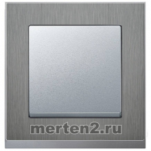 Рамки Merten System M M-Pure Decor сталь/алюминий