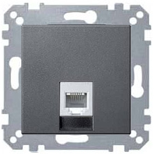 Телефонная розетка RJ11 Merten System M (Антрацит) Телефонная розетка RJ11 Merten System M (Антрацит)
