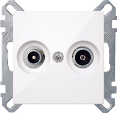 Оконечная розетка TV+FM System M (Активный белый) Оконечная розетка TV+FM System M (Активный белый)