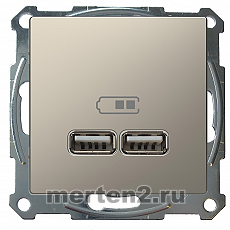 USB (зарядка 5В), D-Life, цвет - никель, двойная