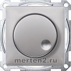 Поворотный светорегулятор 20-600 Вт Merten System Design (алюминий)