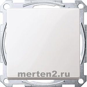 Одноклавишный перекрёстный переключатель Merten System M (Полярно-белый)