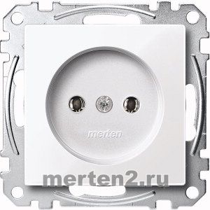 Розетка электрическая Merten без заземления (Активный белый)