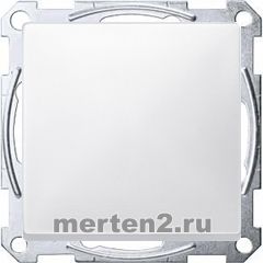 Одноклавишный переключатель на 2 модуля Merten Artec (Полярно-белый)